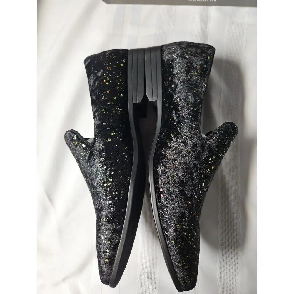 Stacy Adams Men's Stellar Glitter Slip On Loafer, Black, 7.5‎